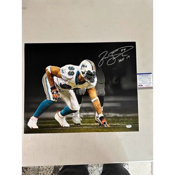 Jason Taylor signed HOF 17 autographed Miami Dolphins 16x20 Photo PSA/DNA - Picture 1 of 3
